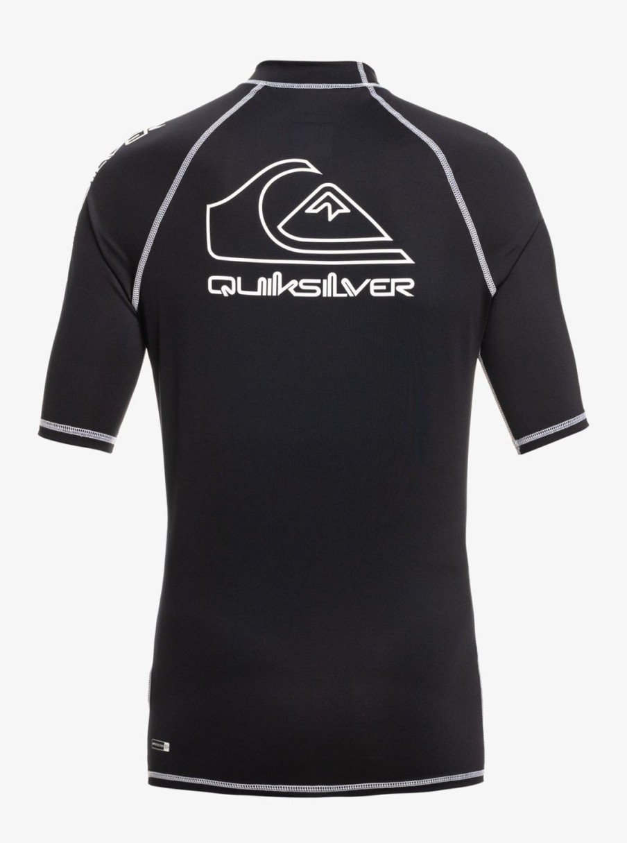 Homme Quiksilver Lycras & Surf-Tees | On Tour - Lycra Manches Courtes Upf 50 Pour Homme Black