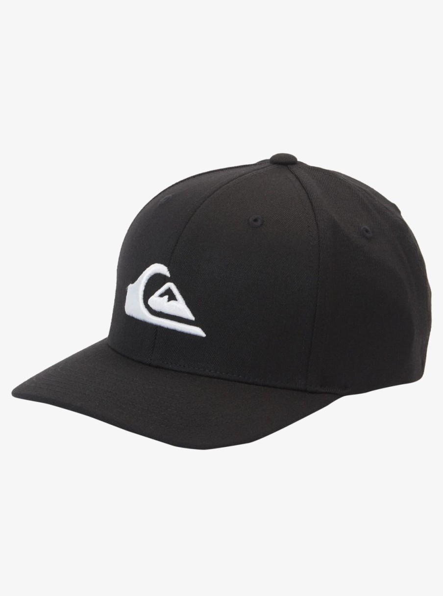 Homme Quiksilver Casquettes & Chapeaux | Mountain And Wave - Casquette Flexfit® Pour Homme Black/White