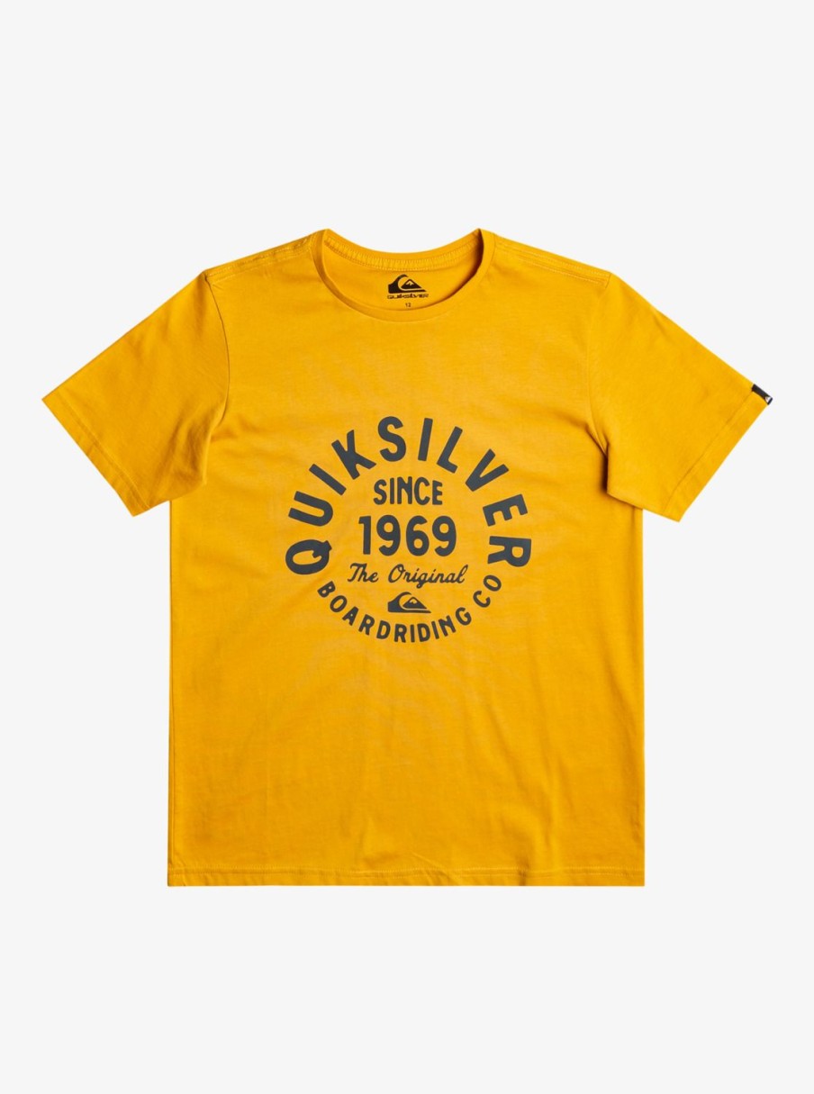 Garcon Quiksilver T-Shirts | Circled Script - T-Shirt Pour Garcon 8-16 Mustard