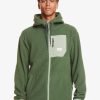 Homme Quiksilver Sweats & Pulls | Clean Coasts - Sweat A Capuche Zippe Pour Homme Greener Pastures