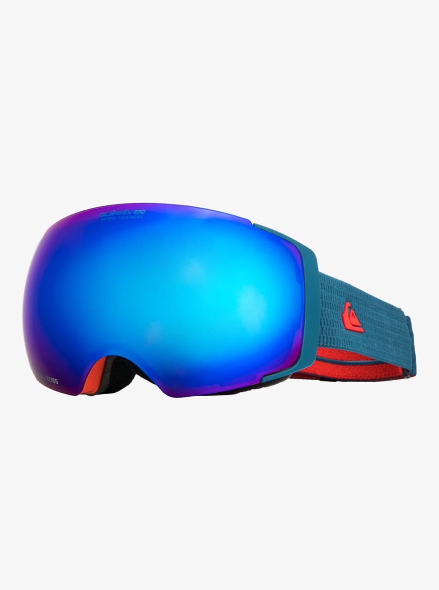 Homme Quiksilver Accessoires | Greenwood - Masque De Ski/Snowboard Pour Homme Majolica Blue/Clux Red Ml S3