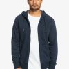 Homme Quiksilver Sweats & Pulls | Essentials Raglan - Sweat A Capuche Zippe Pour Homme Navy Blazer