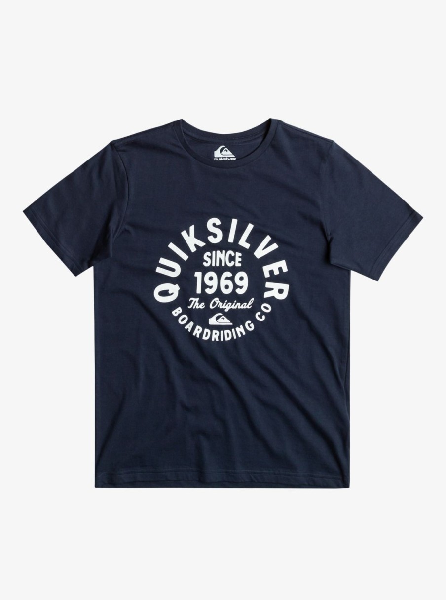 Garcon Quiksilver T-Shirts | Circled Script - T-Shirt Pour Garcon 8-16 Navy Blazer