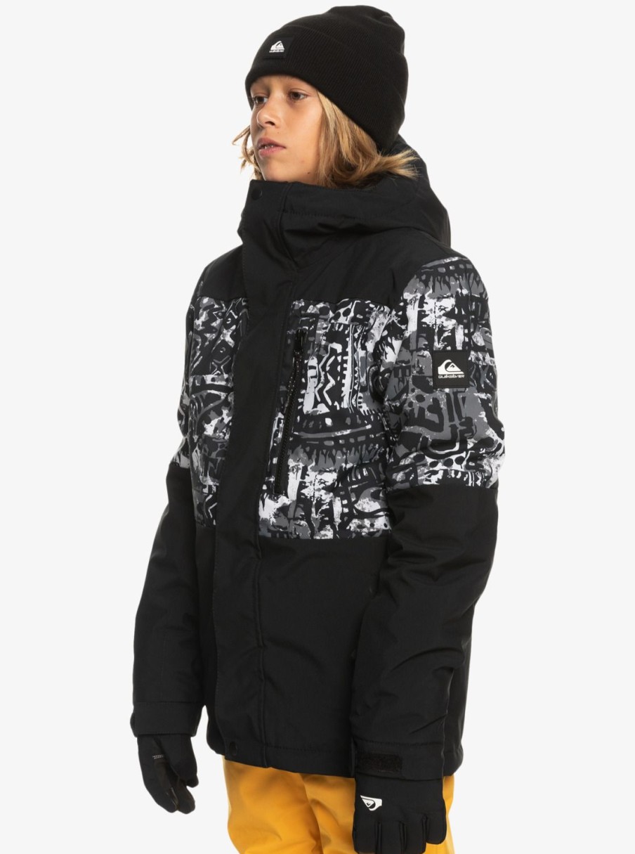 Garcon Quiksilver Accessoires | Mission - Veste De Snow Technique Pour Garcon Snow Heritage True Black