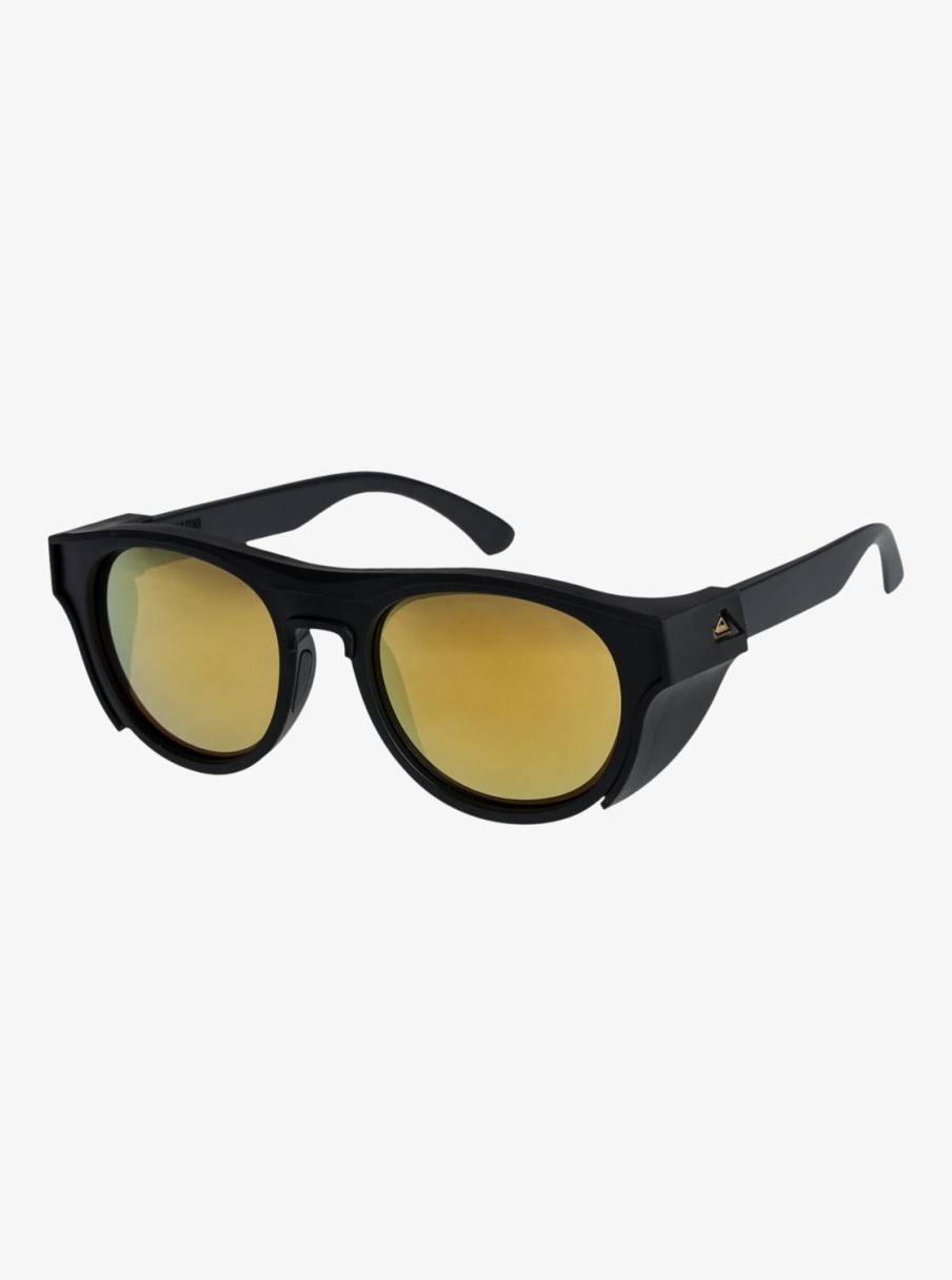 Homme Quiksilver Lunettes De Soleil | Eliminator+ - Lunettes De Soleil Pour Homme Black/Flash Gold