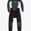 Garcon Quiksilver Combinaisons De Surf | 4/3Mm Prologue - Combinaison De Surf Back Zip Pour Garcon 2-7 Black/Jet Black/Angel Blue