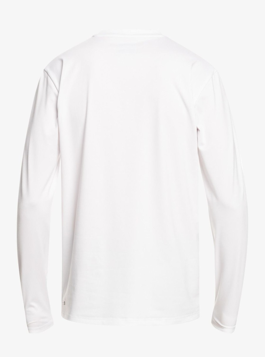 Homme Quiksilver Lycras & Surf-Tees | Solid Streak - Surf Tee Manches Longues Upf 50 Pour Homme White