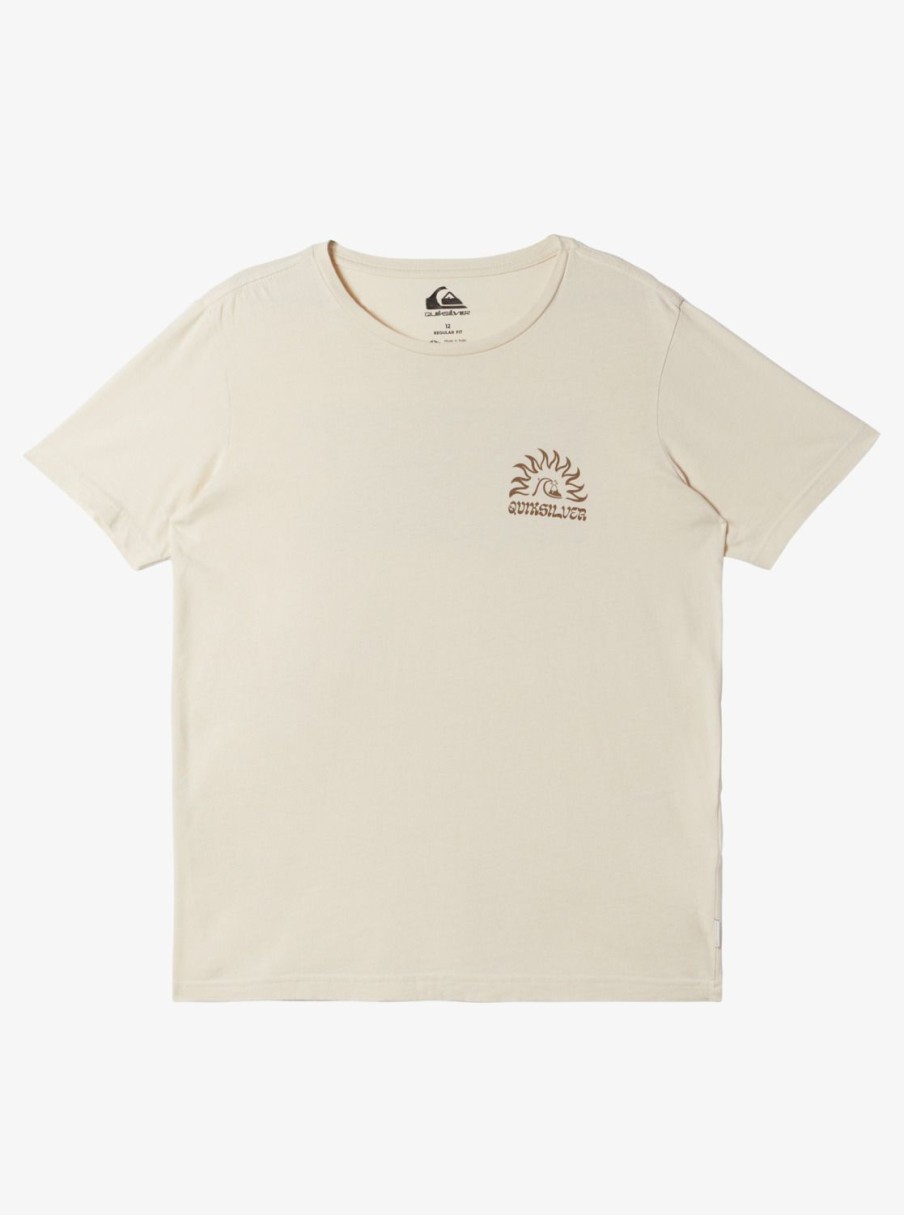 Garcon Quiksilver T-Shirts | Earthy Type - T-Shirt Pour Garcon 8-16 Ans Birch