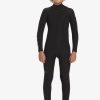 Garcon Quiksilver Combinaisons De Surf | 4/3Mm Everyday Sessions - Combinaison De Surf Zip Poitrine Pour Garcon Black