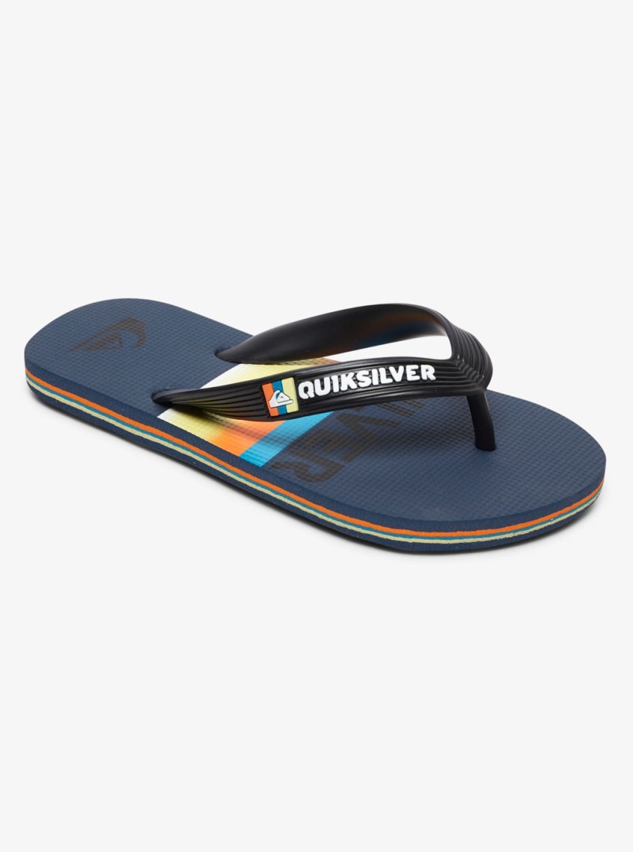 Garcon Quiksilver Tongs | Molokai Slab - Tongs Pour Garcon Black/Blue/Blue