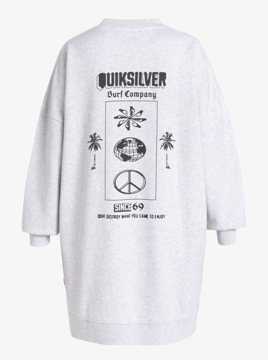 Femme Quiksilver | Uni - Robe T-Shirt Pour Femme Light Grey Heather