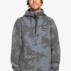 Homme Quiksilver Sweats & Pulls | Shredder - Sweat Demi-Zip Technique Tie Dye True Black