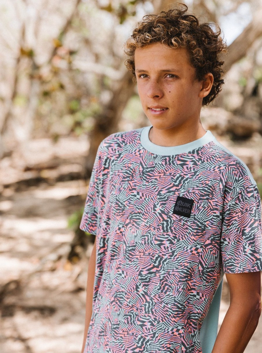 Garcon Quiksilver T-Shirts | Radical All-Over - T-Shirt Pour Garcon 8-16 Ans Purple Rose Radical Times 233