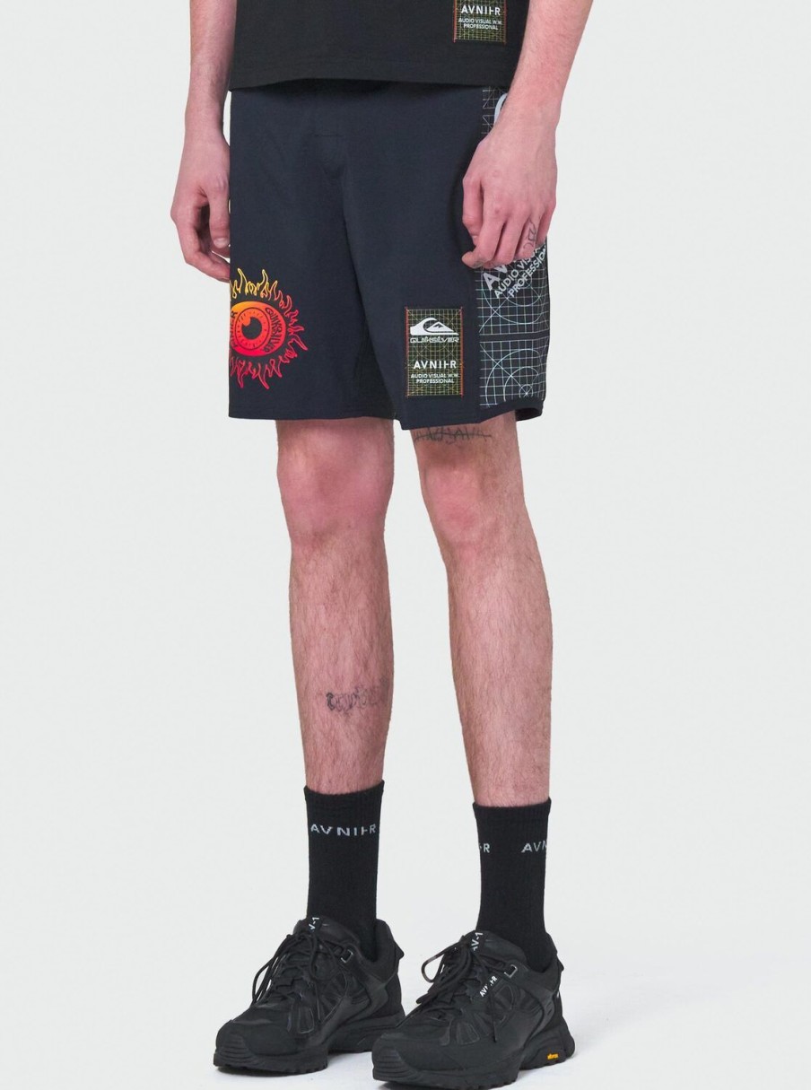 Homme Quiksilver Boardshorts | Avnier Blur - Boardshort Unisex Black Quikavnier