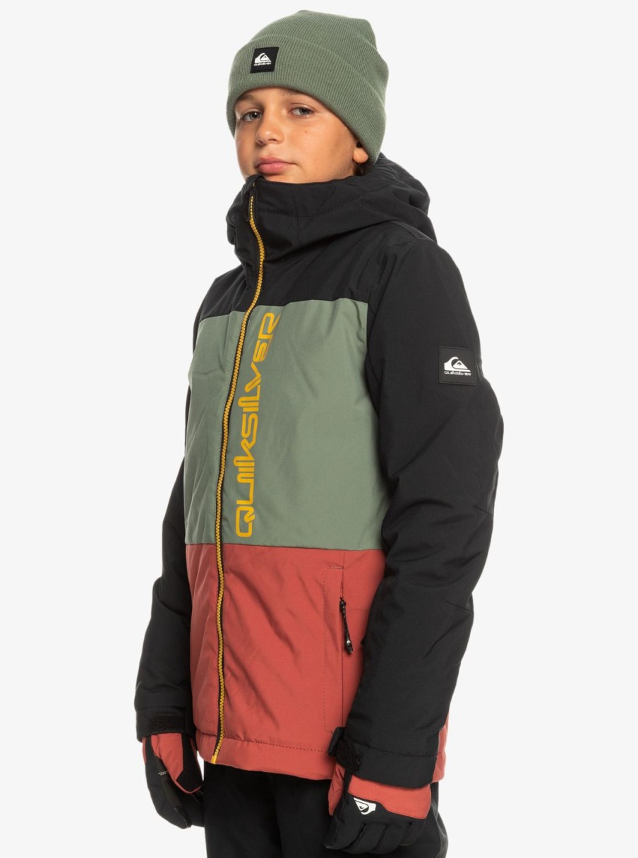 Garcon Quiksilver Accessoires | Side Hit - Veste De Snow Technique Pour Garcon 4-16 True Black