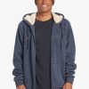 Homme Quiksilver Sweats & Pulls | Keller - Sweat A Capuche Zippe Pour Homme Navy Blazer Heather