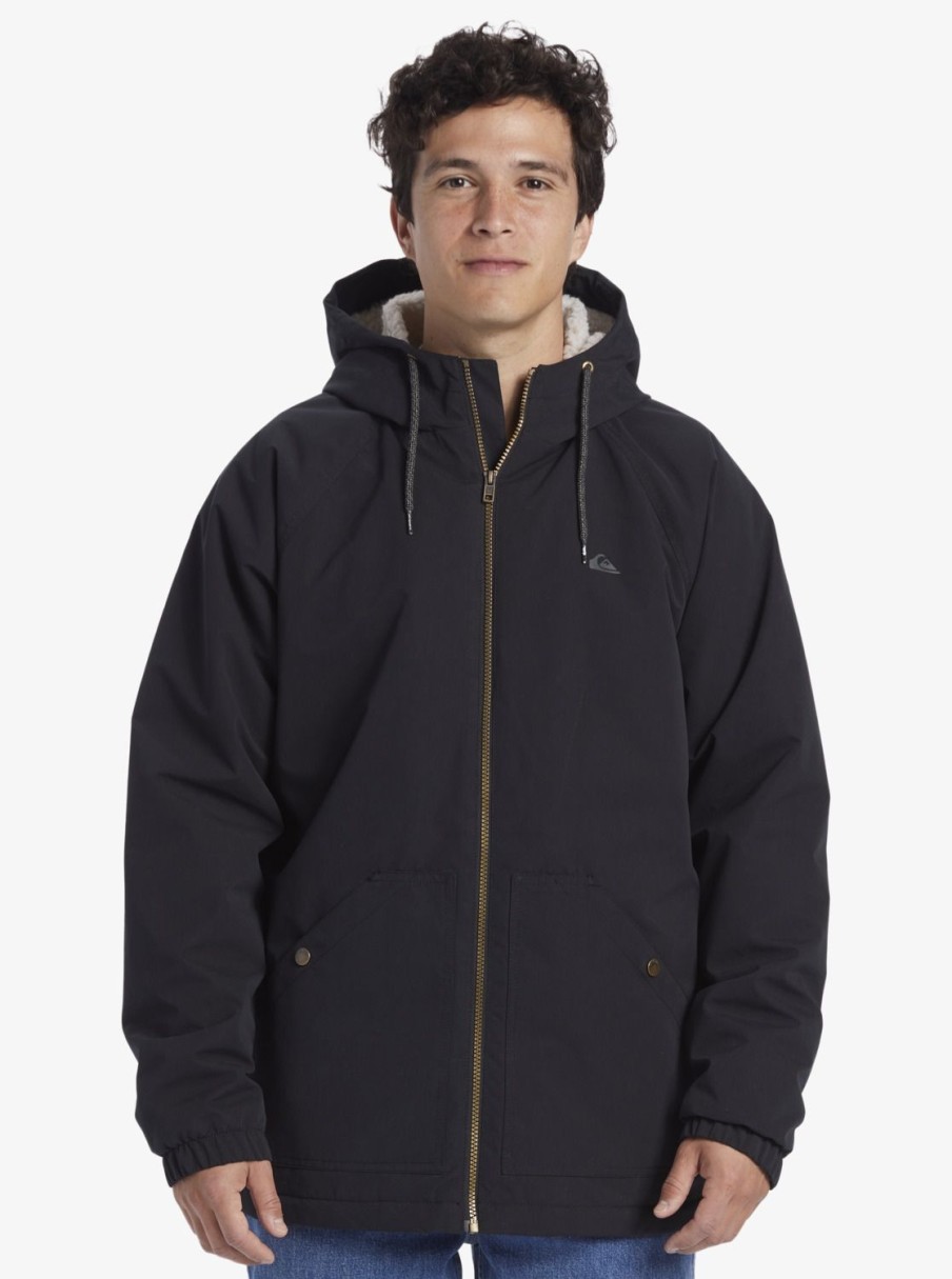 Homme Quiksilver Vestes & Manteaux | Final Call - Parka Resistante A L'Eau Pour Homme Black