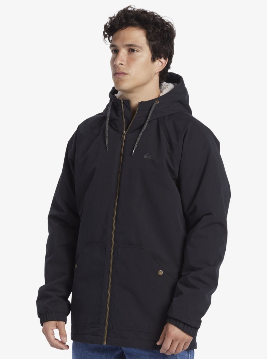 Homme Quiksilver Vestes & Manteaux | Final Call - Parka Resistante A L'Eau Pour Homme Black