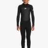 Garcon Quiksilver Combinaisons De Surf | 3/2Mm Prologue - Back Zip Wetsuit For Boys Black