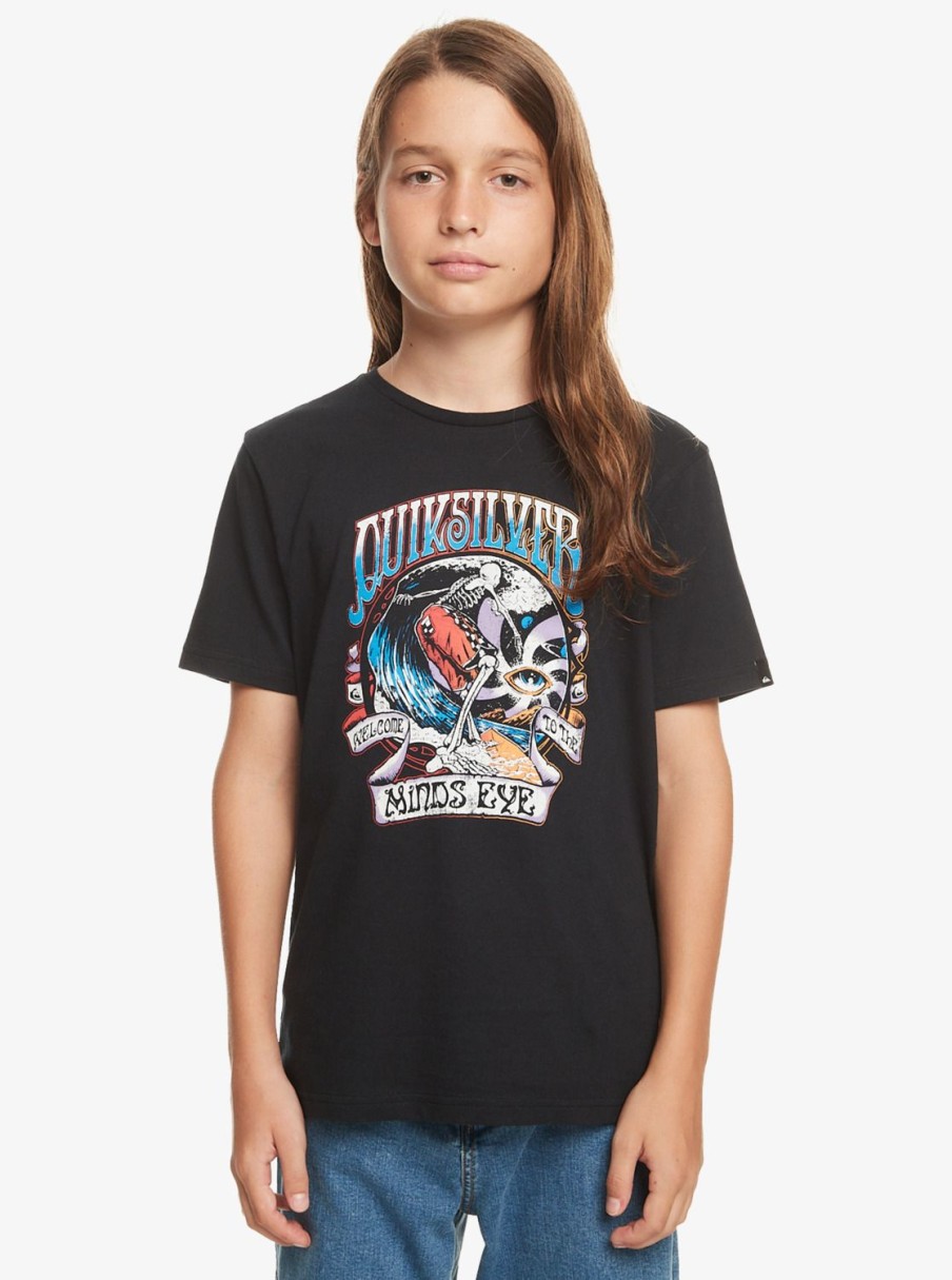 Garcon Quiksilver T-Shirts | The Land Down Under - T-Shirt Pour Garcon 8-16 Black