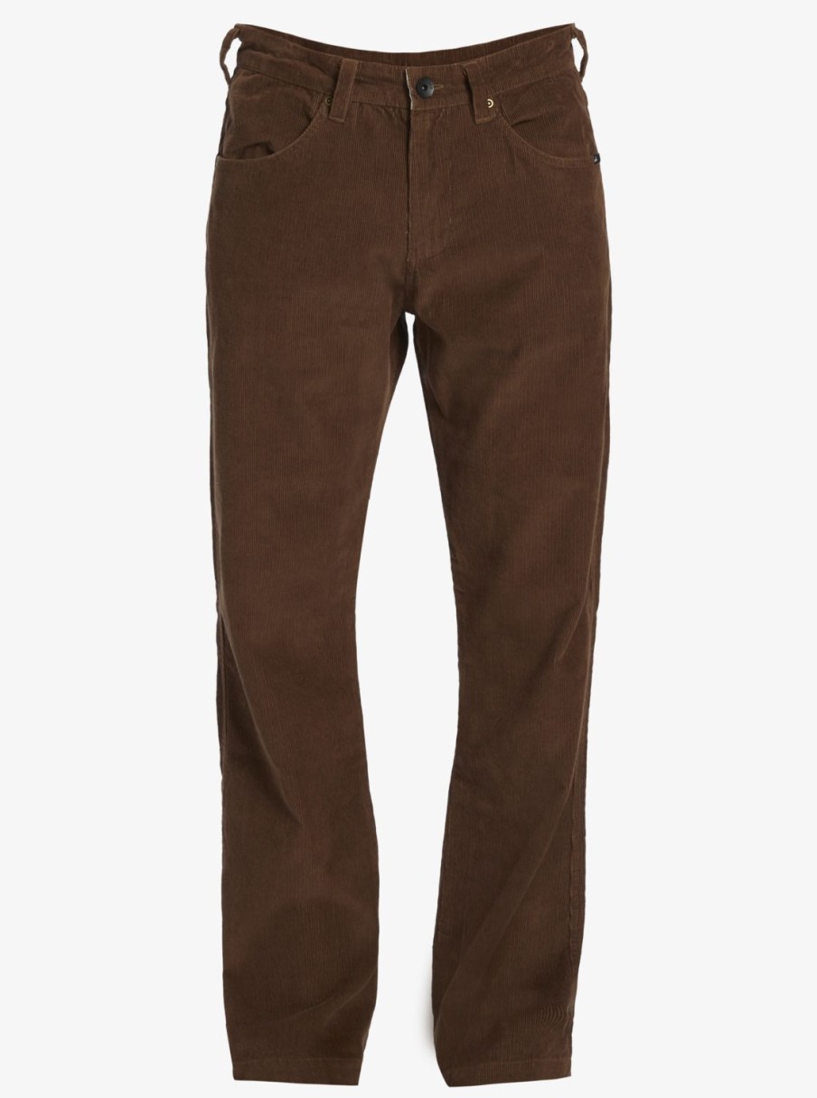 Homme Quiksilver Pantalons | Andy Y Andy - Pantalon En Velours Pour Homme Dark Earth