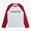 Garcon Quiksilver T-Shirts | Raglan - T-Shirt Manches Longues Pour Garcon 8-16 Athletic Heather