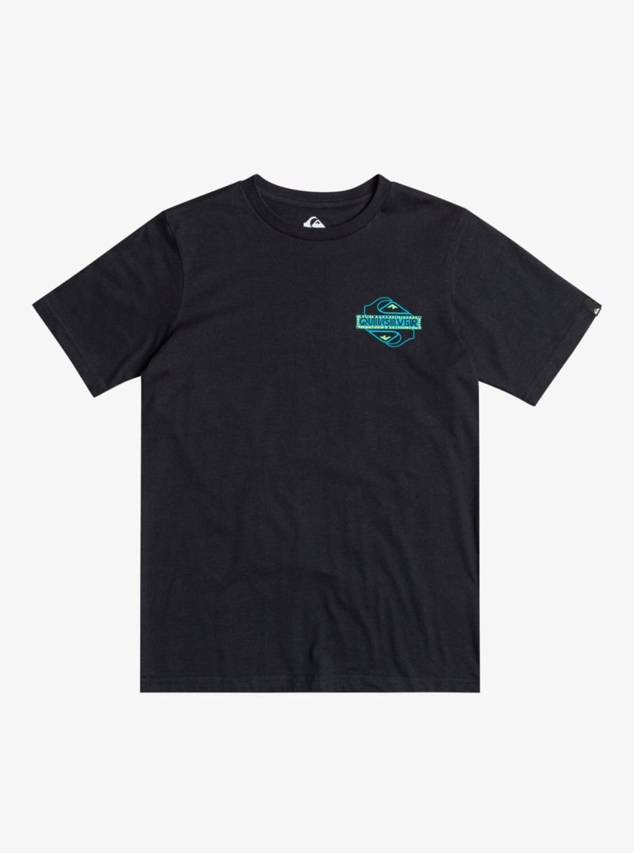 Garcon Quiksilver T-Shirts | Rising Water - T-Shirt Pour Garcon 8-16 Black