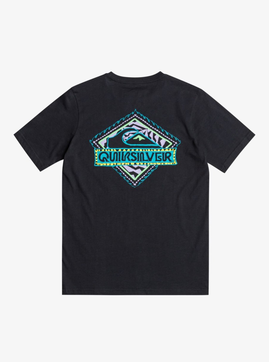 Garcon Quiksilver T-Shirts | Rising Water - T-Shirt Pour Garcon 8-16 Black