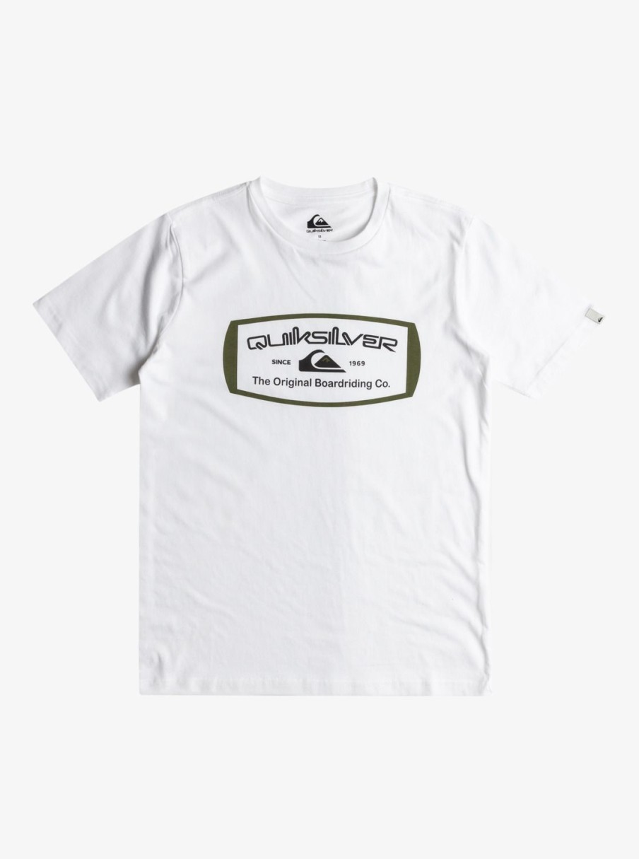 Garcon Quiksilver T-Shirts | Qs Mind Barrel - T-Shirt Pour Garcon 8-16 White