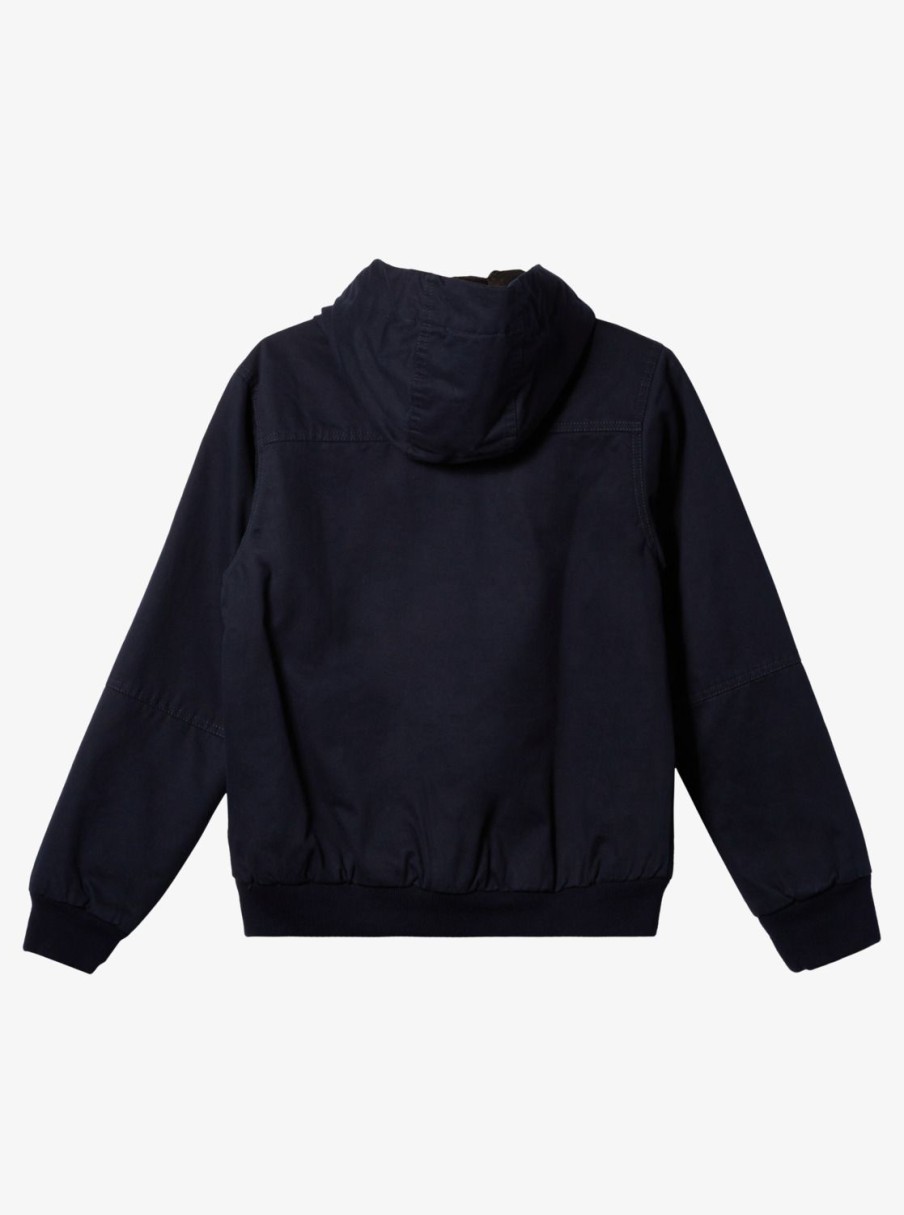 Garcon Quiksilver Vestes & Manteaux | Lets Go To School - Veste A Capuche Pour Garcon 8-16 Navy Blazer