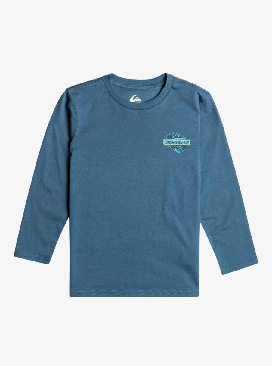 Garcon Quiksilver T-Shirts | Rising Water - T-Shirt Manches Longues Pour Garcon 8-16 Bering Sea