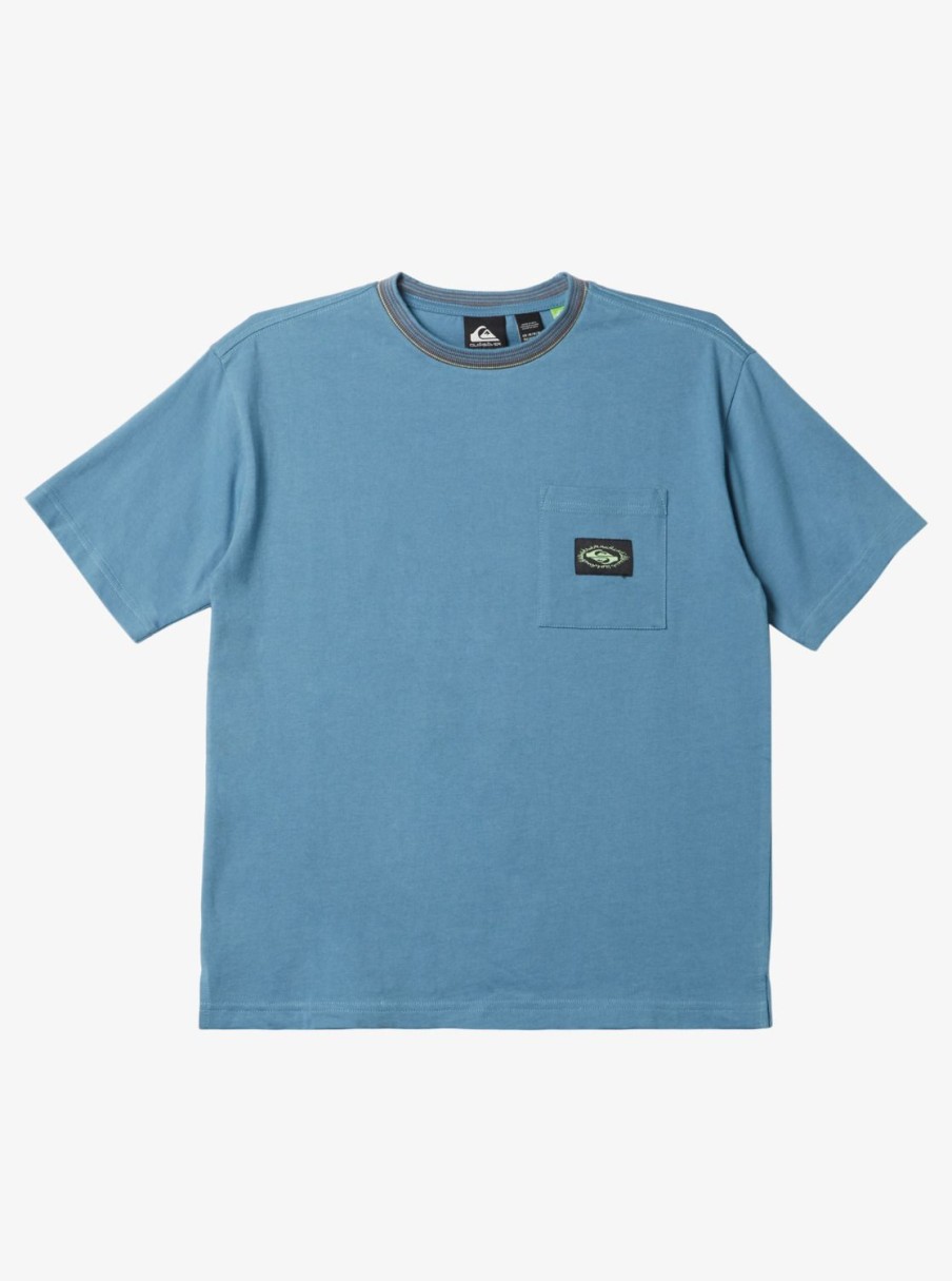 Garcon Quiksilver T-Shirts | Radical Times - T-Shirt Avec Poche Pour Garcon 8-16 Ans Aegean Blue