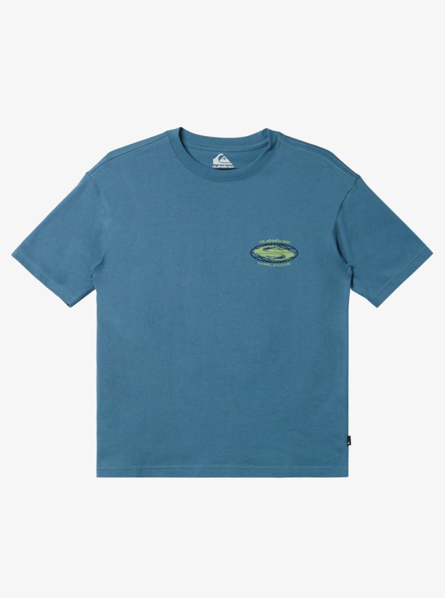 Garcon Quiksilver T-Shirts | Worldwide - T-Shirt Pour Garcon 8-16 Ans Aegean Blue