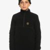 Garcon Quiksilver Sweats | Aker - Polaire Demi-Zip Technique Pour Garcon 8-16 Ans True Black