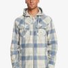 Homme Quiksilver Sweats & Pulls | Super Swell - Sweat A Capuche Zippe Pour Homme Bering Sea Superswell Plaid