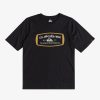 Garcon Quiksilver T-Shirts | Qs Mind Barrel - T-Shirt Pour Garcon 8-16 Black