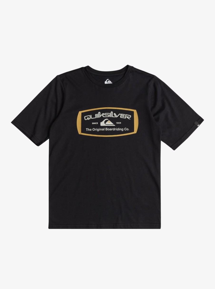 Garcon Quiksilver T-Shirts | Qs Mind Barrel - T-Shirt Pour Garcon 8-16 Black