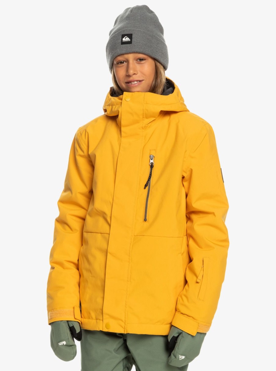 Garcon Quiksilver Accessoires | Mission - Veste De Snow Technique Pour Garcon Mineral Yellow