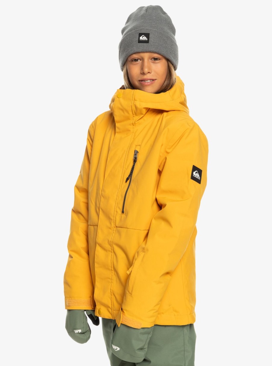 Garcon Quiksilver Accessoires | Mission - Veste De Snow Technique Pour Garcon Mineral Yellow