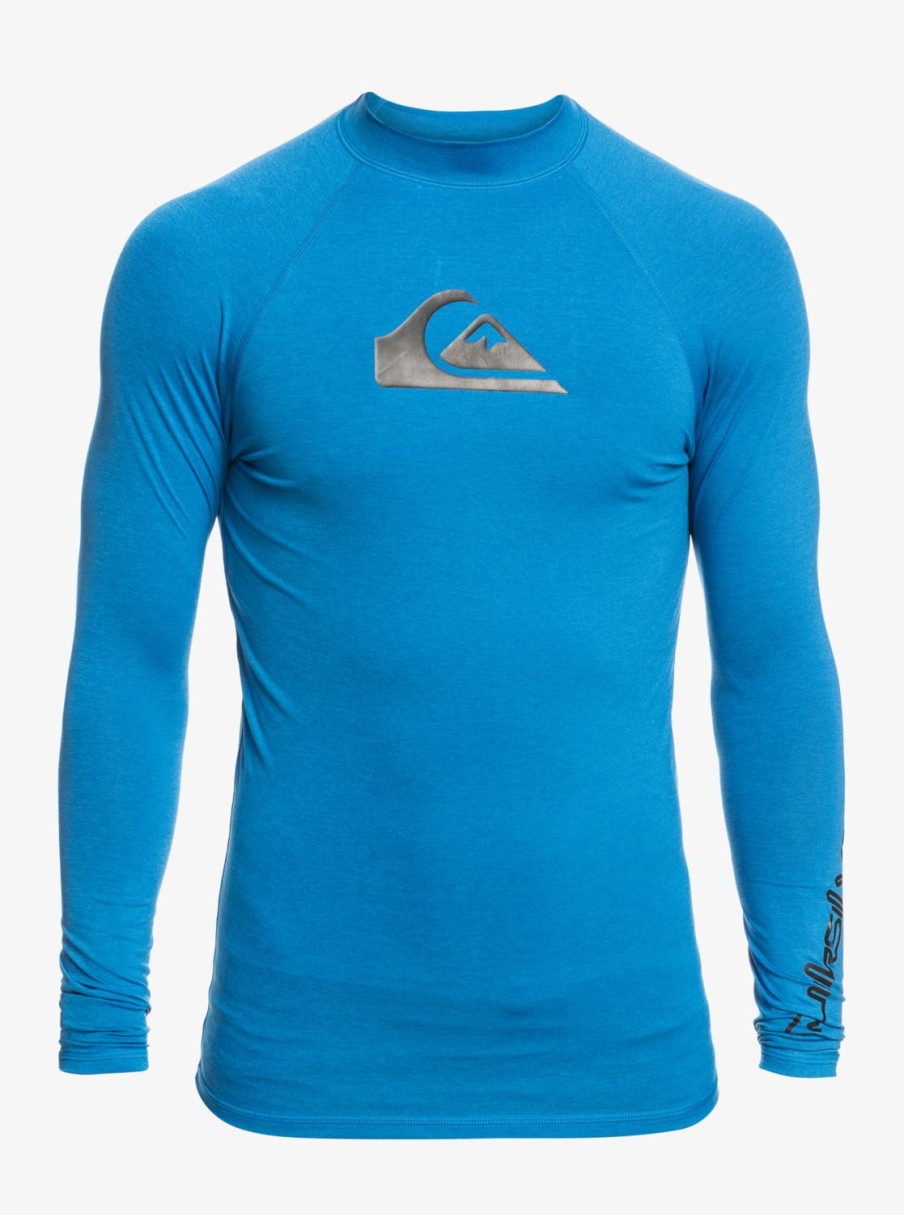 Homme Quiksilver Lycras & Surf-Tees | All Time - Lycra Manches Longues Upf 50 Pour Homme Snorkel Blue Heather